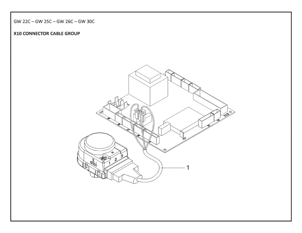 GW 36C connecteur X10 Pièces détachées DAIKIN pour GW 36C connecteur X10 cartes