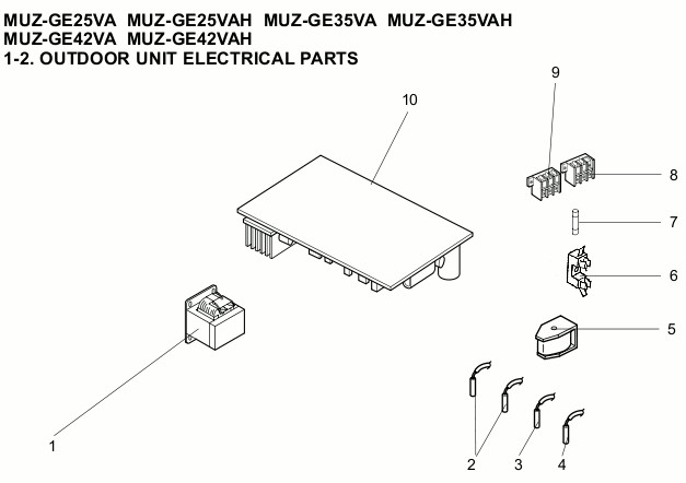 MUZ-GE35VA partie electrique