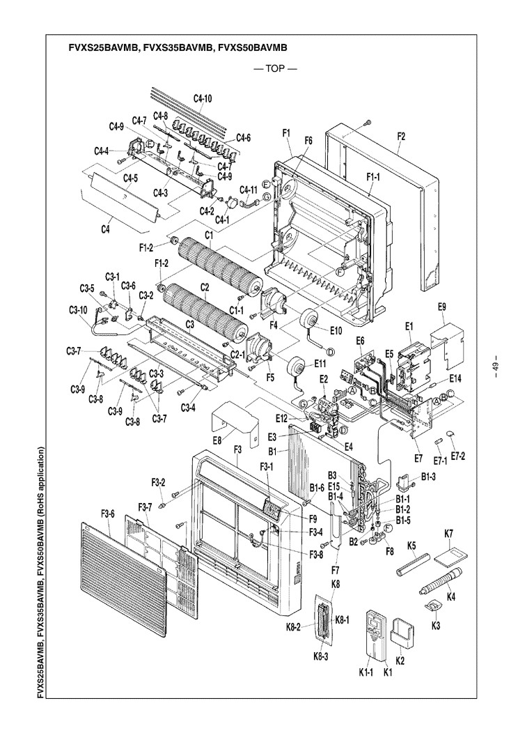 FVXS25BAVMB Pièces détachées DAIKIN pour FVXS25BAVMB cartes, compresseur