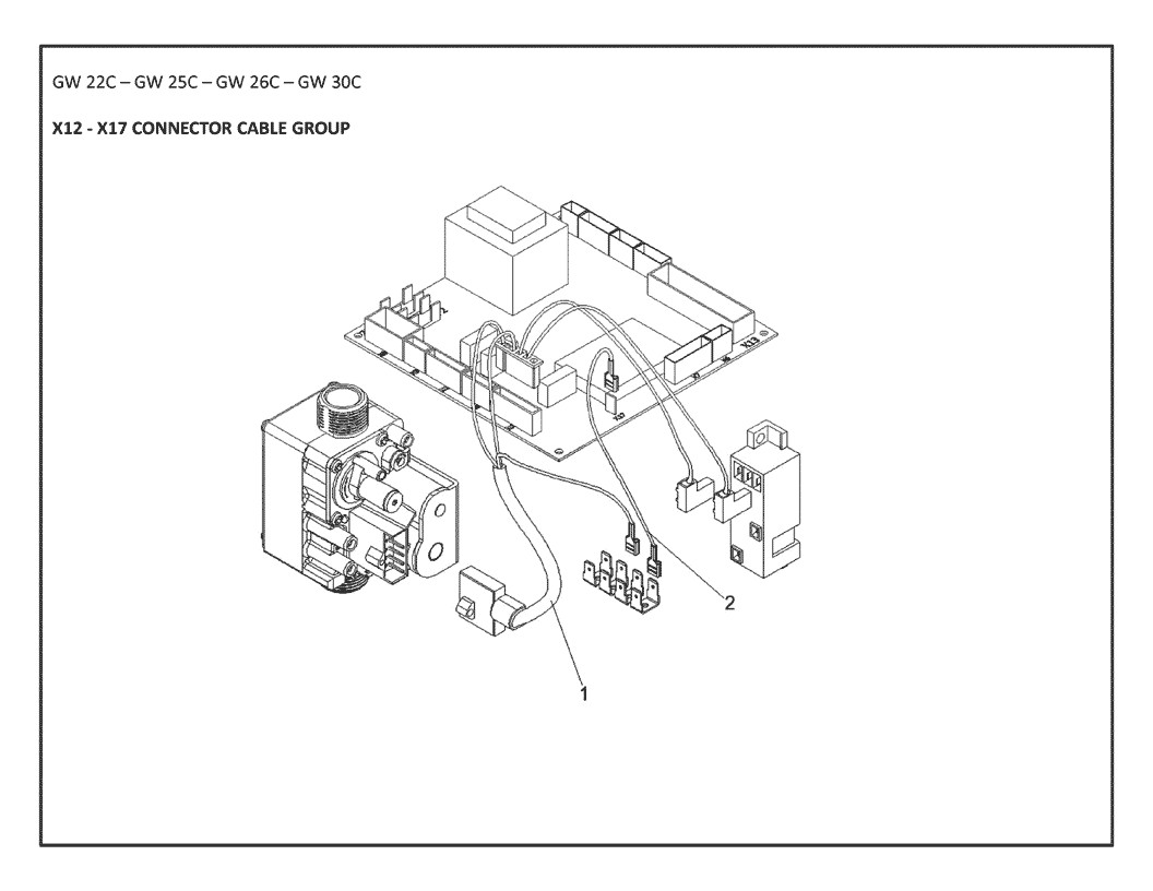 GW30C connecteur X12-X17 Pièces détachées DAIKIN pour GW30C connecteur X12-X17 cartes