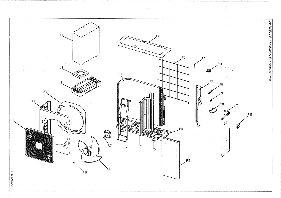 5MXS90E2-2 partie frigorifique Pièces détachées DAIKIN pour 5MXS90E2-2 partie frigorifique cartes, compresseur