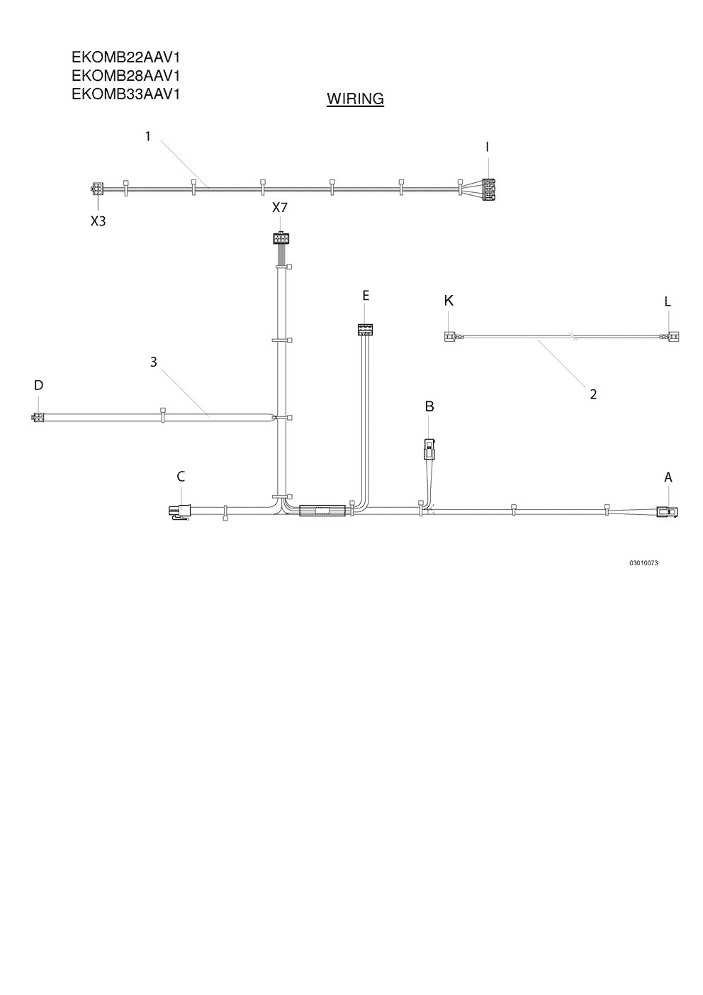 EKOMB33AAV1 connecteur Pièces détachées DAIKIN pour EKOMB33AAV1 connecteur cartes