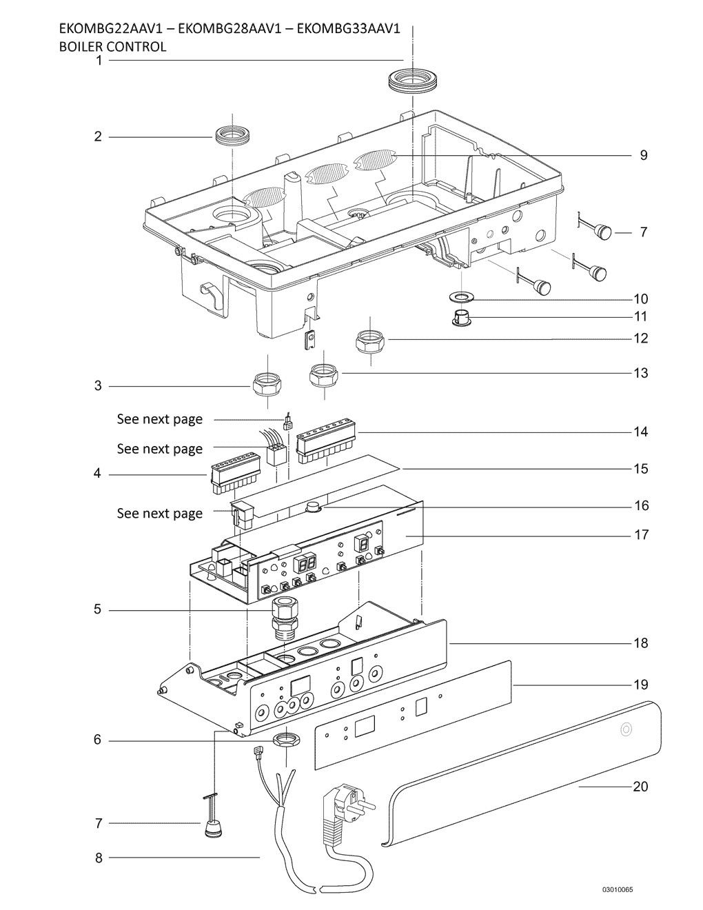 EKOMBG22AAV1 partie contrôle Pièces détachées DAIKIN pour EKOMBG22AAV1 partie contrôle cartes