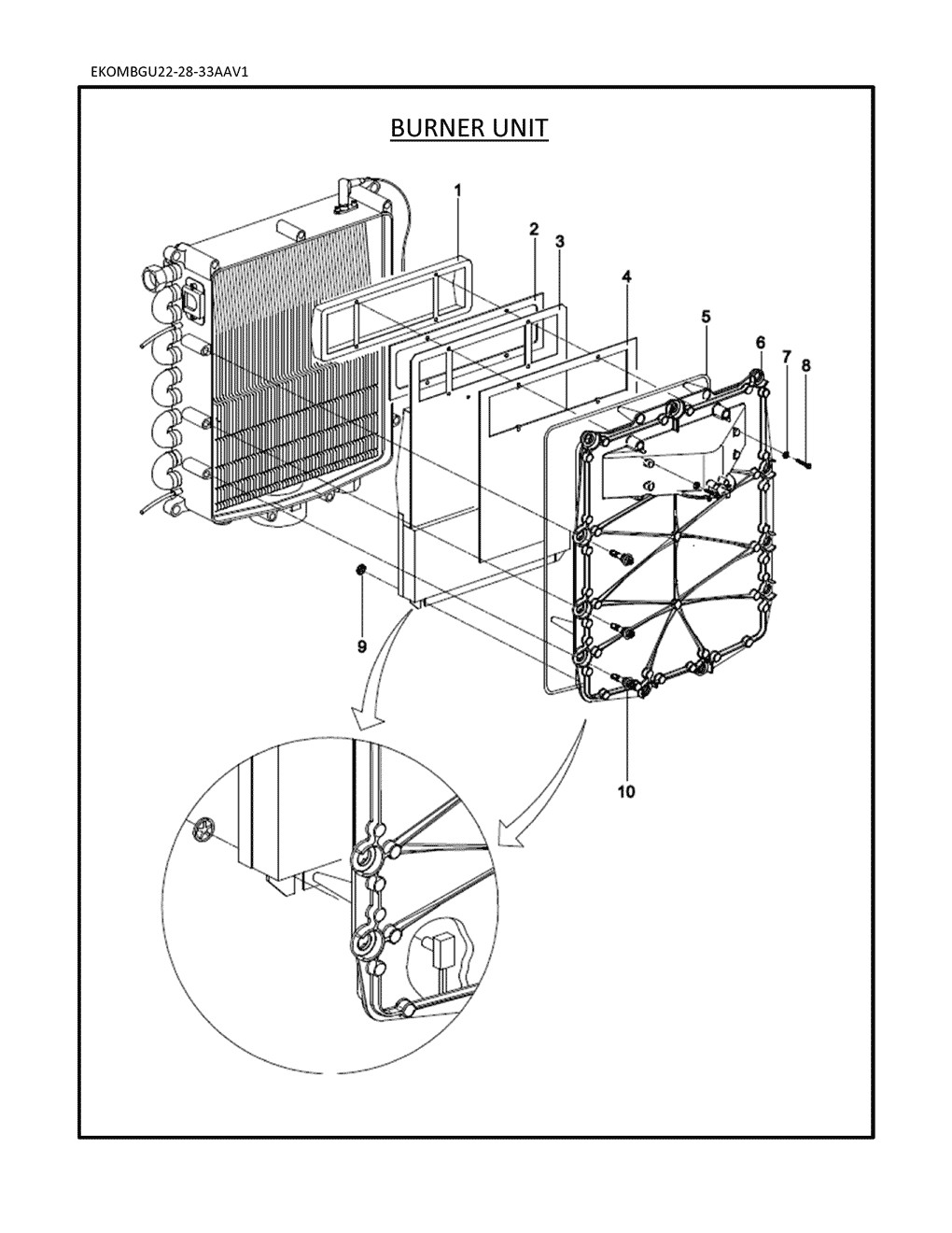 EKOMBGU28AAV1 porte foyère Pièces détachées DAIKIN pour EKOMBGU28AAV1 porte foyère cartes