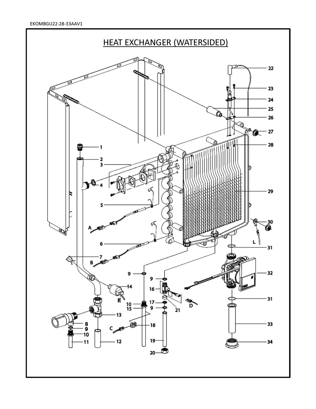 EKOMBGU33AAV1 evacuation fumisterie Pièces détachées DAIKIN pour EKOMBGU33AAV1 evacuation fumisterie cartes