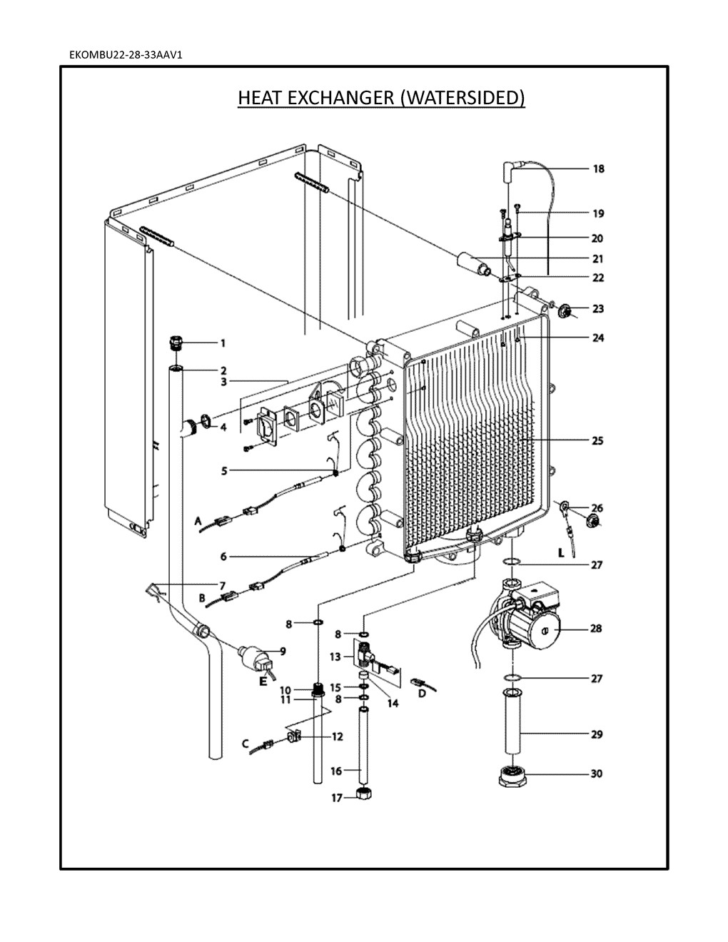 EKOMBU22AAV1 evacuation fumisterie Pièces détachées DAIKIN pour EKOMBU22AAV1 evacuation fumisterie cartes