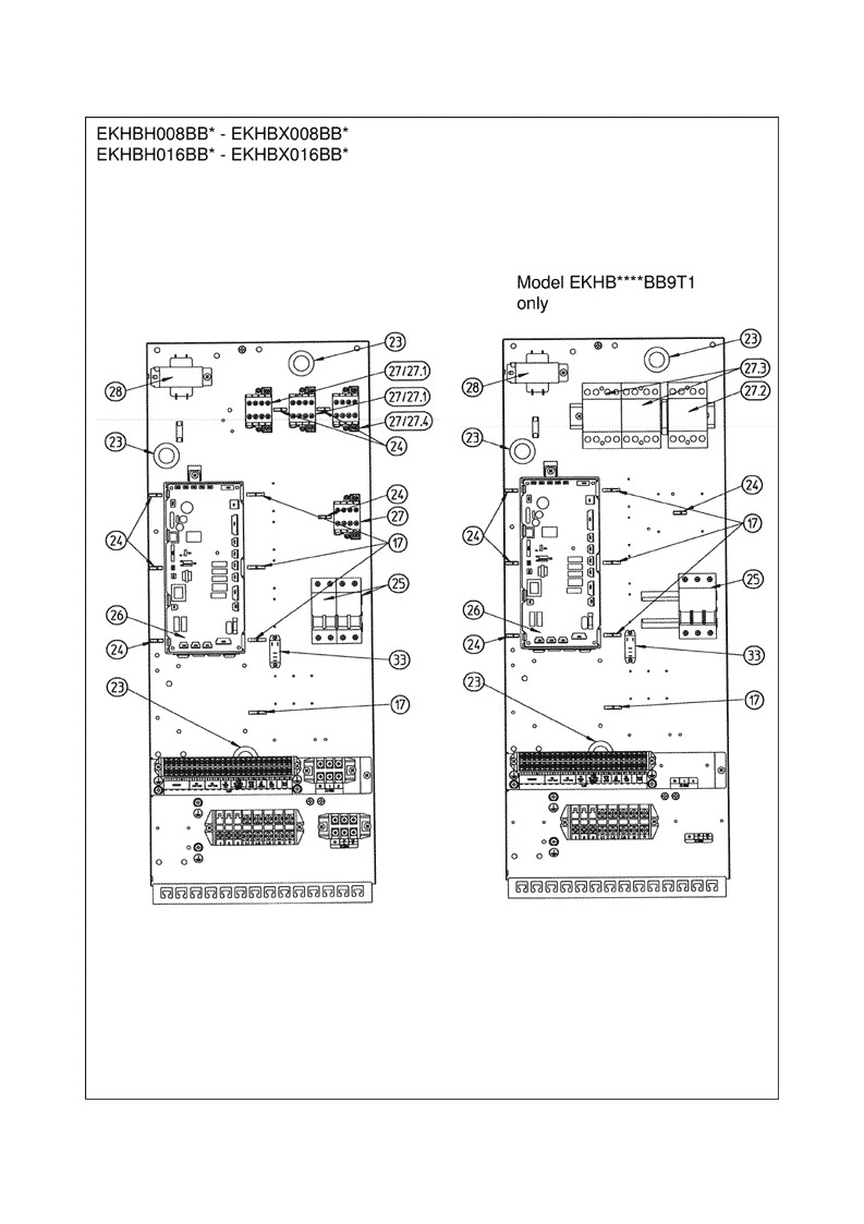 EKHBH008BB6V3 partie electrique Pièces détachées DAIKIN pour EKHBH008BB6V3 partie electrique cartes, compresseur